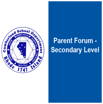 Parent Forum – Secondary Level – Wednesday, September 9, 2020 @ 6:30pm